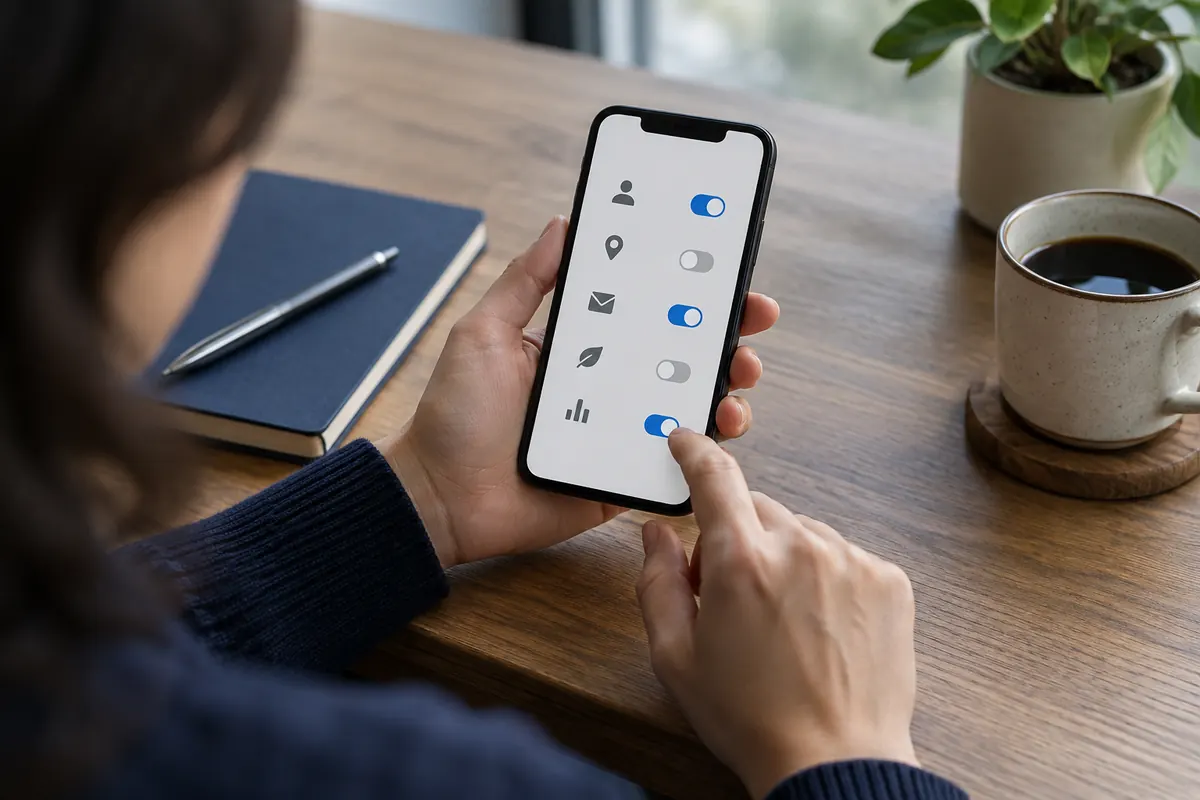 Customer selecting optional preferences for personalised recommendations