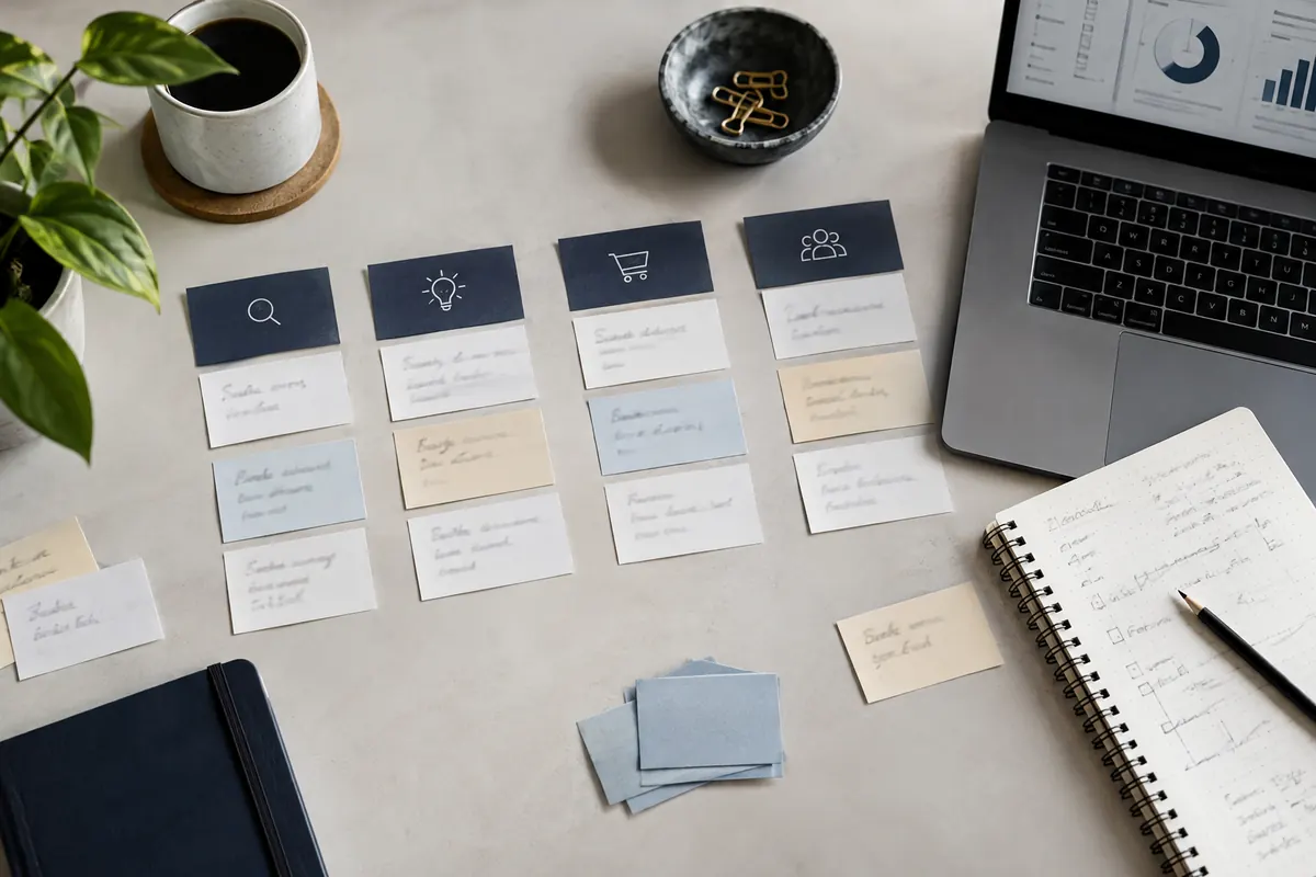 Organisation de sujets de contenu par intention de recherche