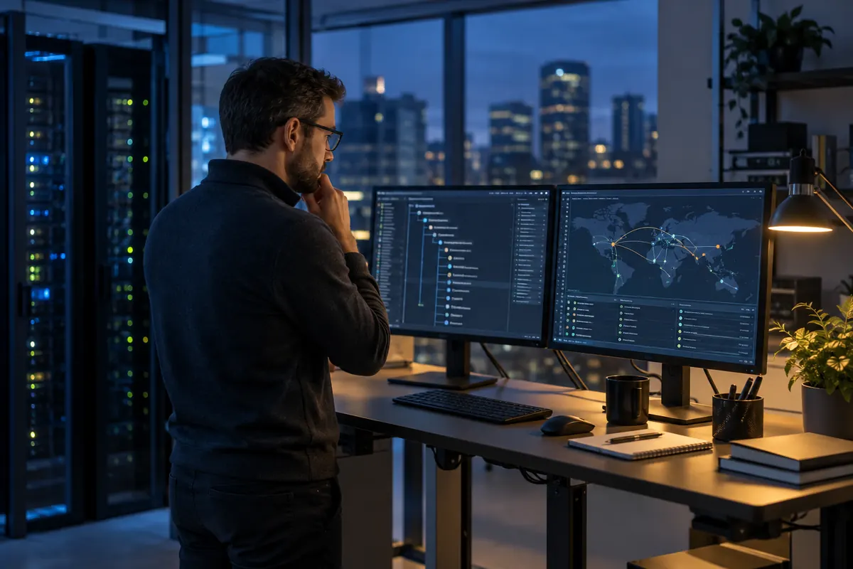 Engineer reviewing domain ownership and DNS recovery paths