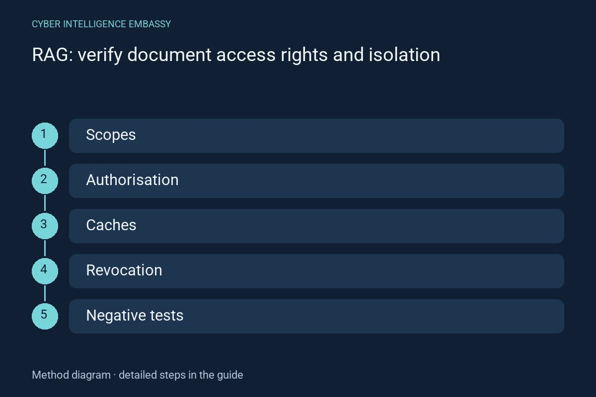 Method diagram: Scopes → Authorisation → Caches → Revocation → Negative tests