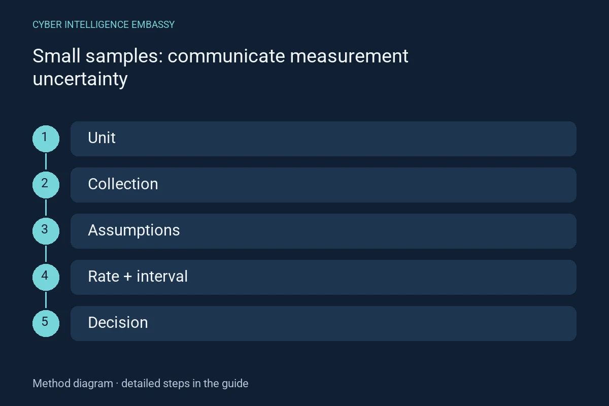 Method diagram: Unit → Collection → Assumptions → Rate + interval → Decision