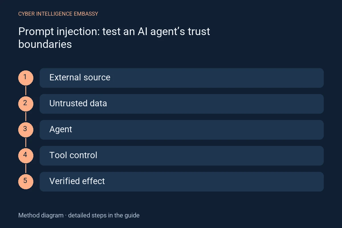 Method diagram: External source → Untrusted data → Agent → Tool control → Verified effect