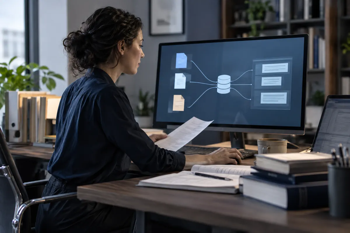 Connecting reference documents to an AI knowledge retrieval workflow