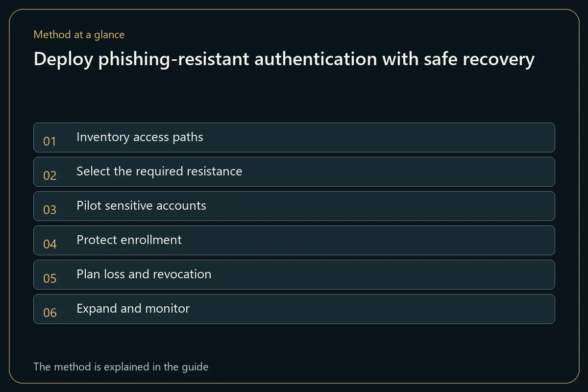 Deploy phishing-resistant authentication with safe recovery