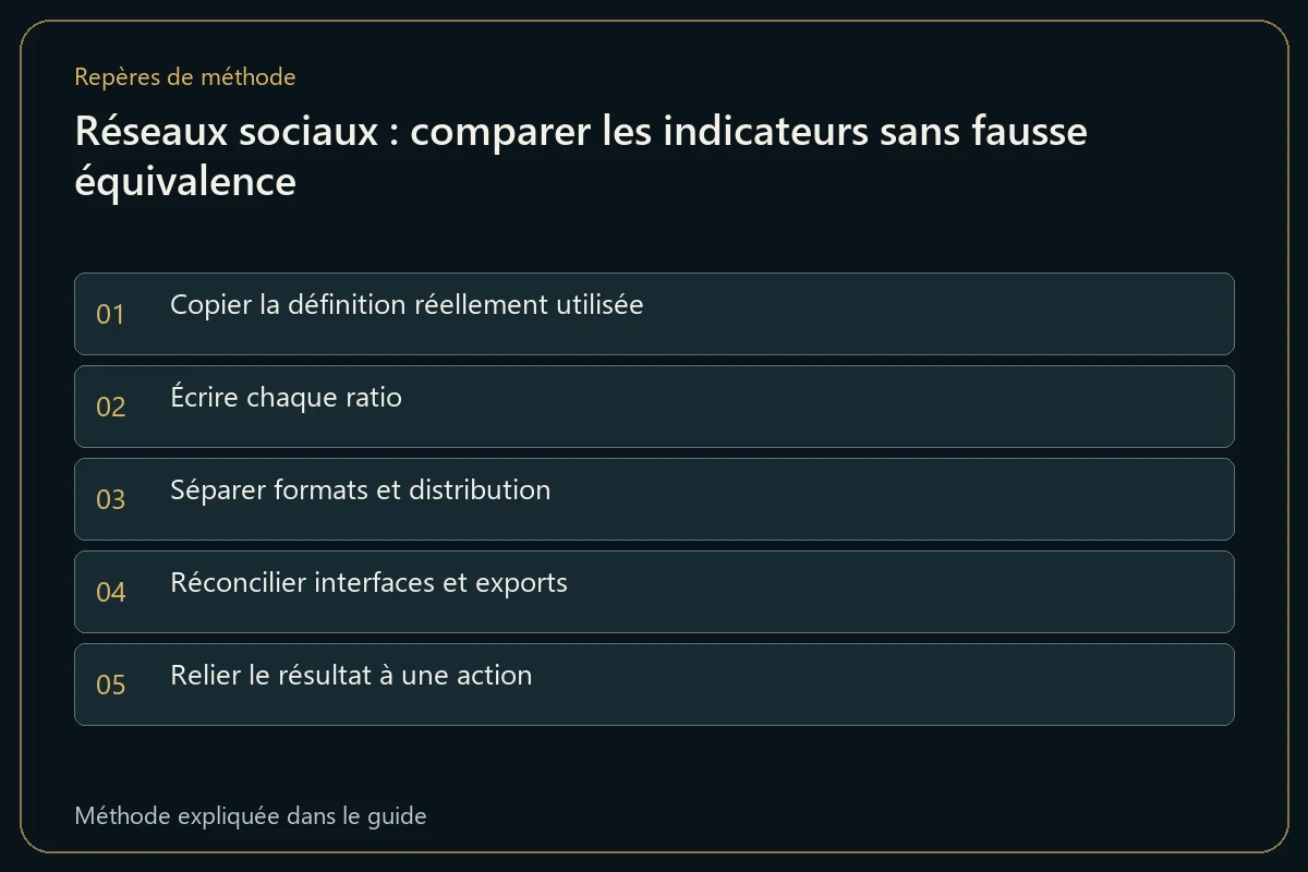 Réseaux sociaux : comparer les indicateurs sans fausse équivalence