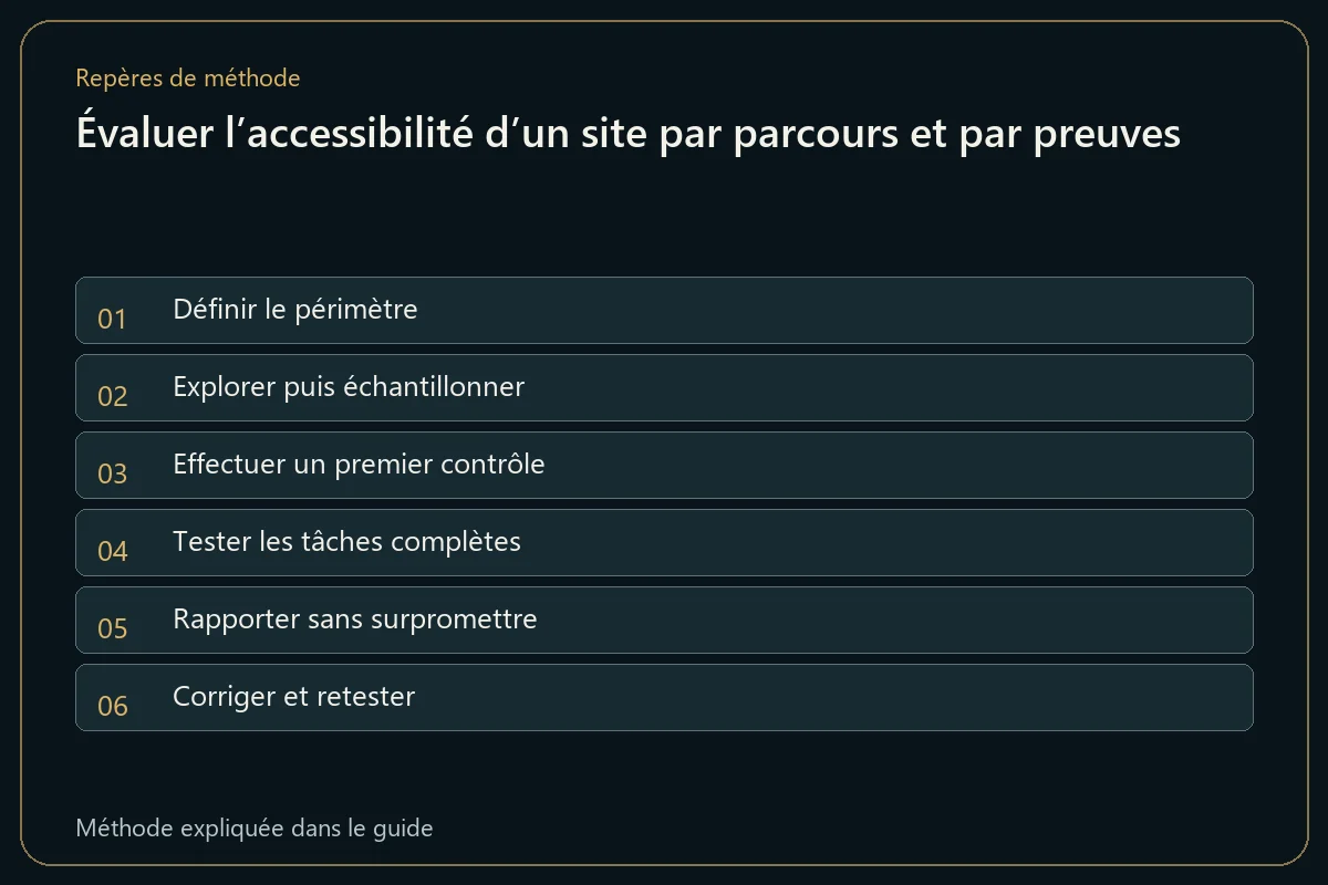 Évaluer l’accessibilité d’un site par parcours et par preuves