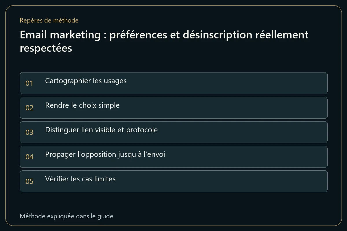 Email marketing : préférences et désinscription réellement respectées