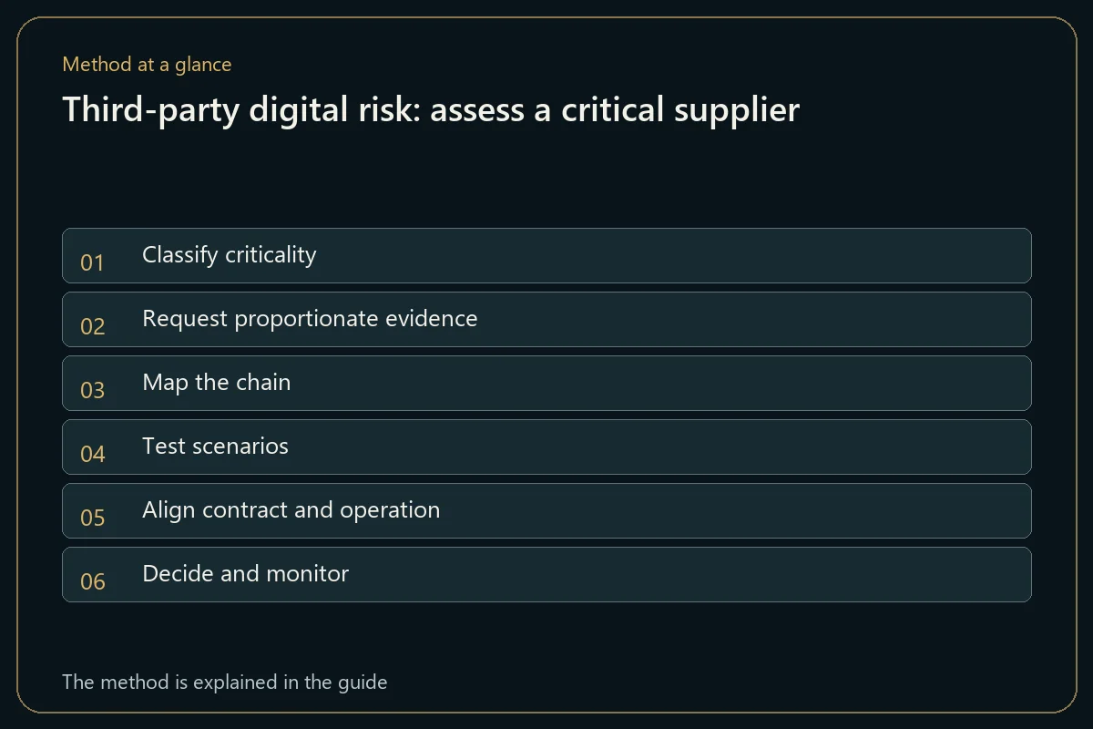 Third-party digital risk: assess a critical supplier