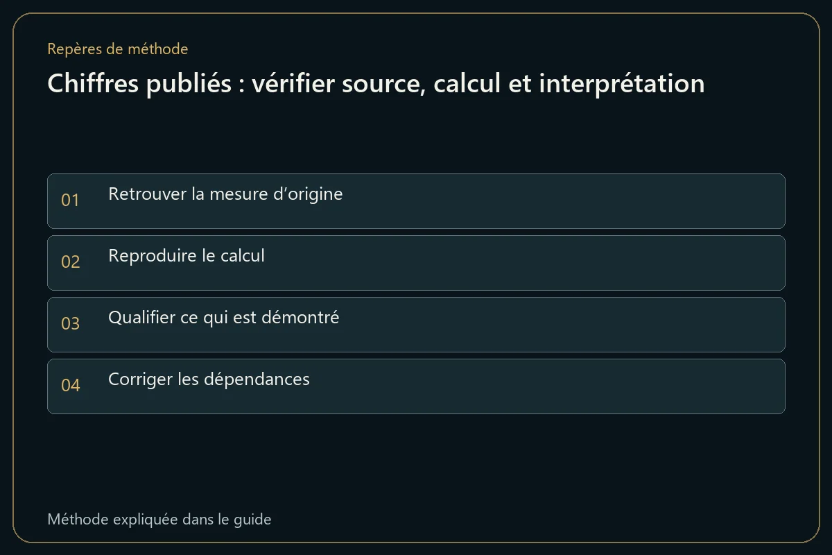 Chiffres publiés : vérifier source, calcul et interprétation