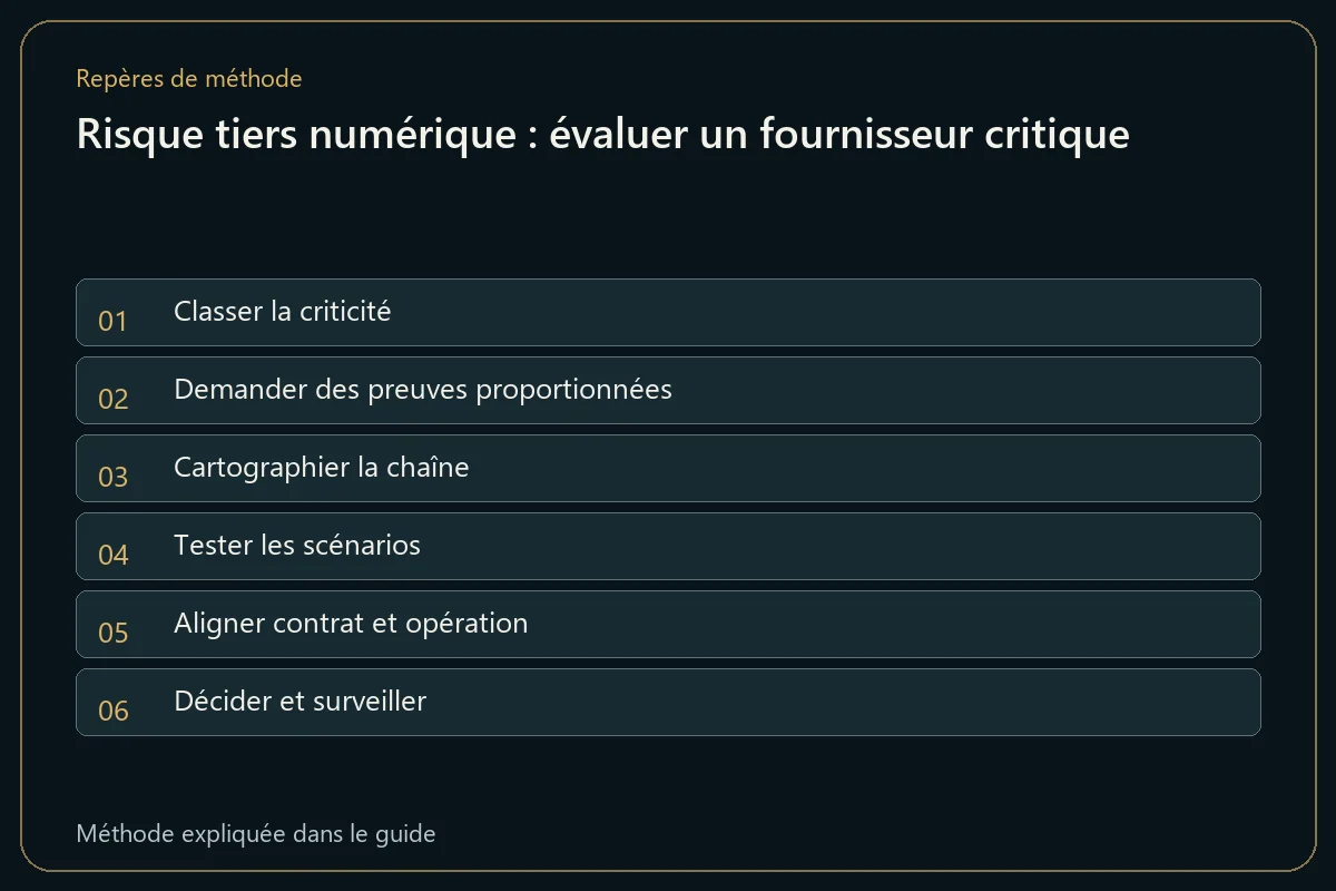 Risque tiers numérique : évaluer un fournisseur critique