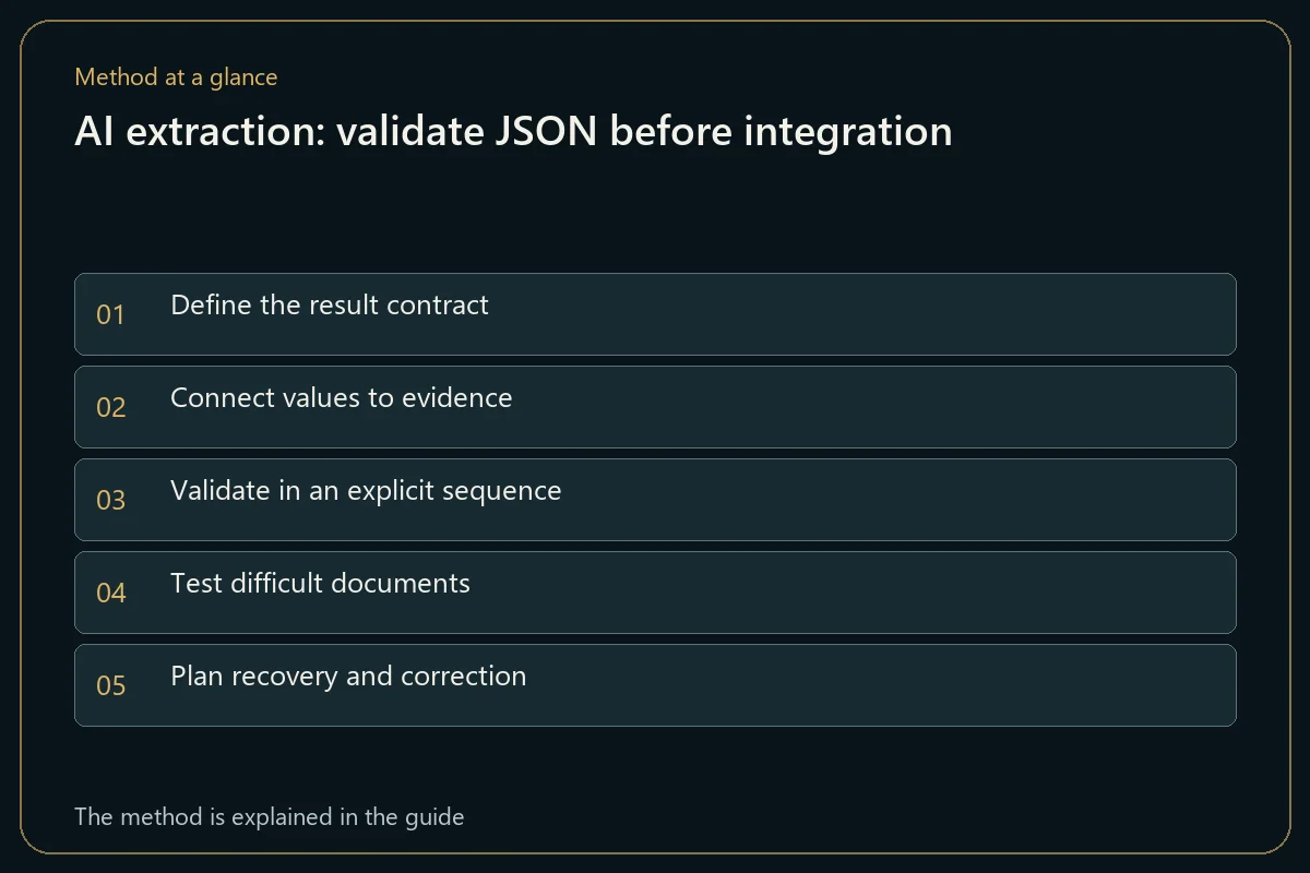 AI extraction: validate JSON before integration
