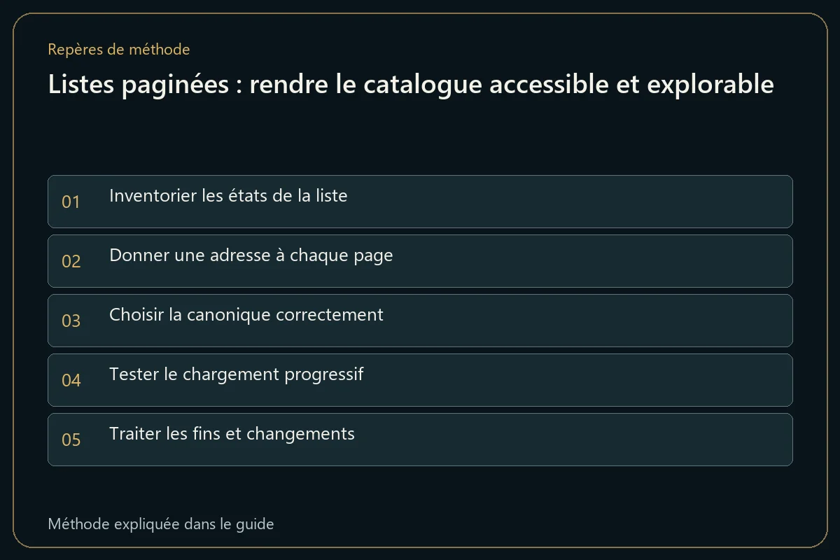 Listes paginées : rendre le catalogue accessible et explorable
