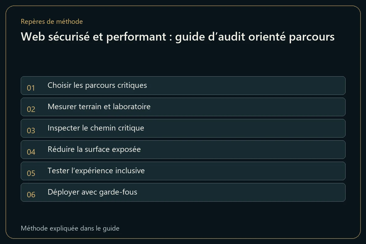 Web sécurisé et performant : guide d’audit orienté parcours