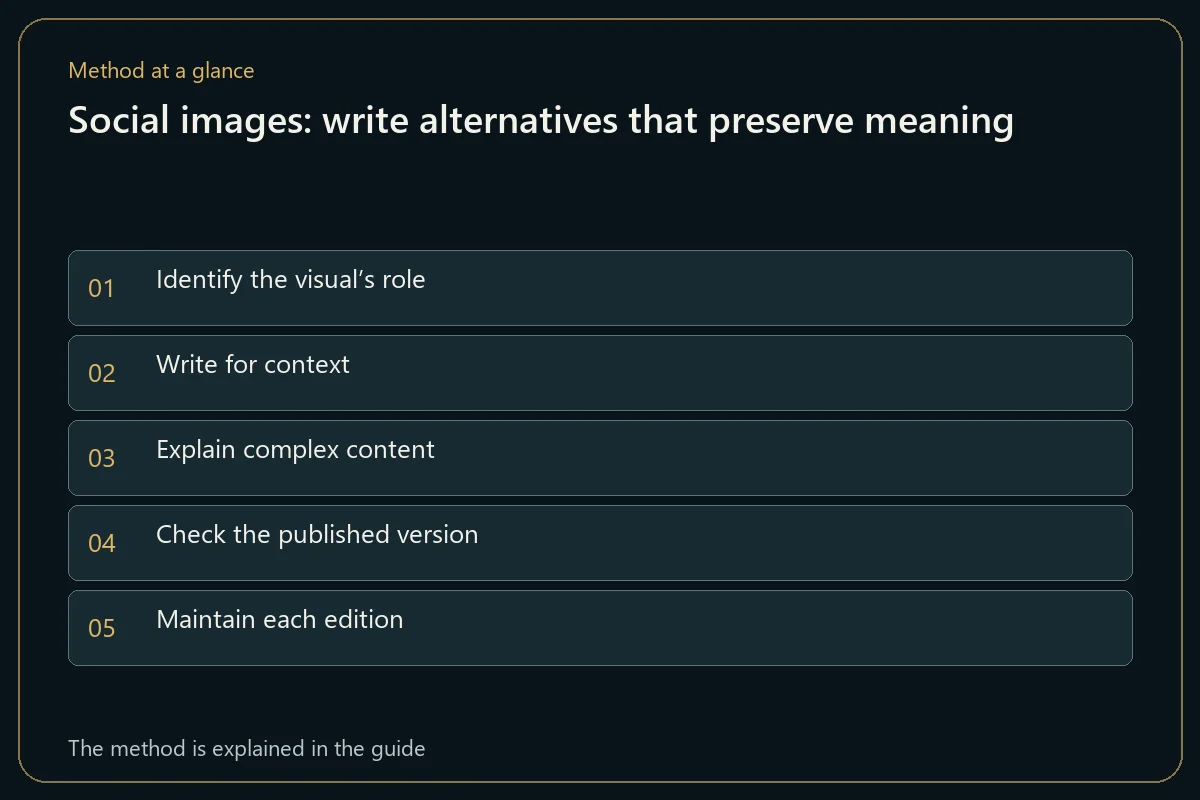 Social images: write alternatives that preserve meaning