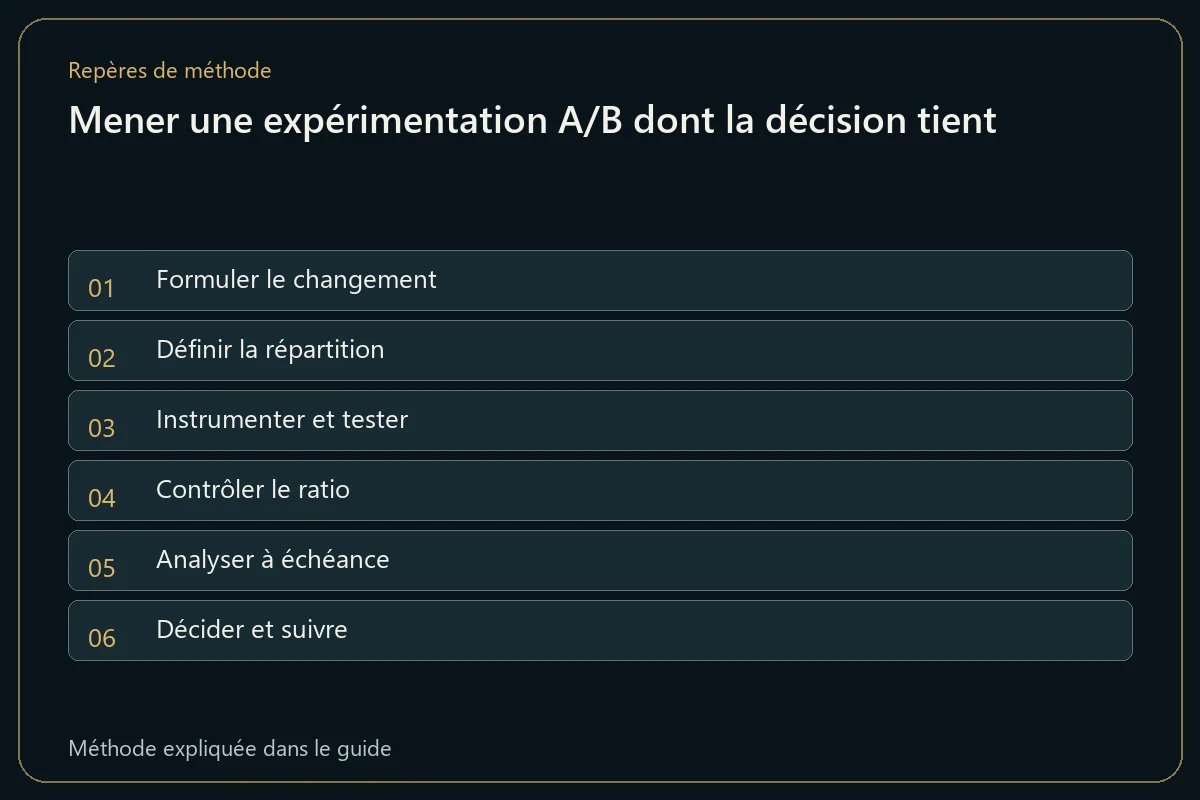 Mener une expérimentation A/B dont la décision tient