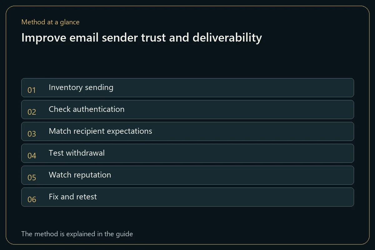 Improve email sender trust and deliverability