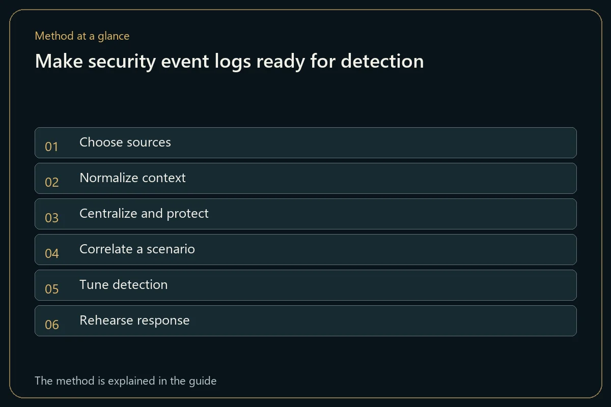 Make security event logs ready for detection