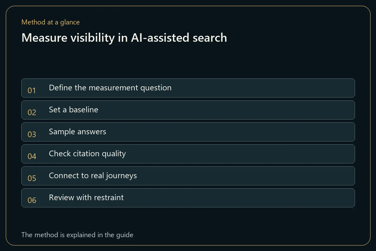 Measure visibility in AI-assisted search
