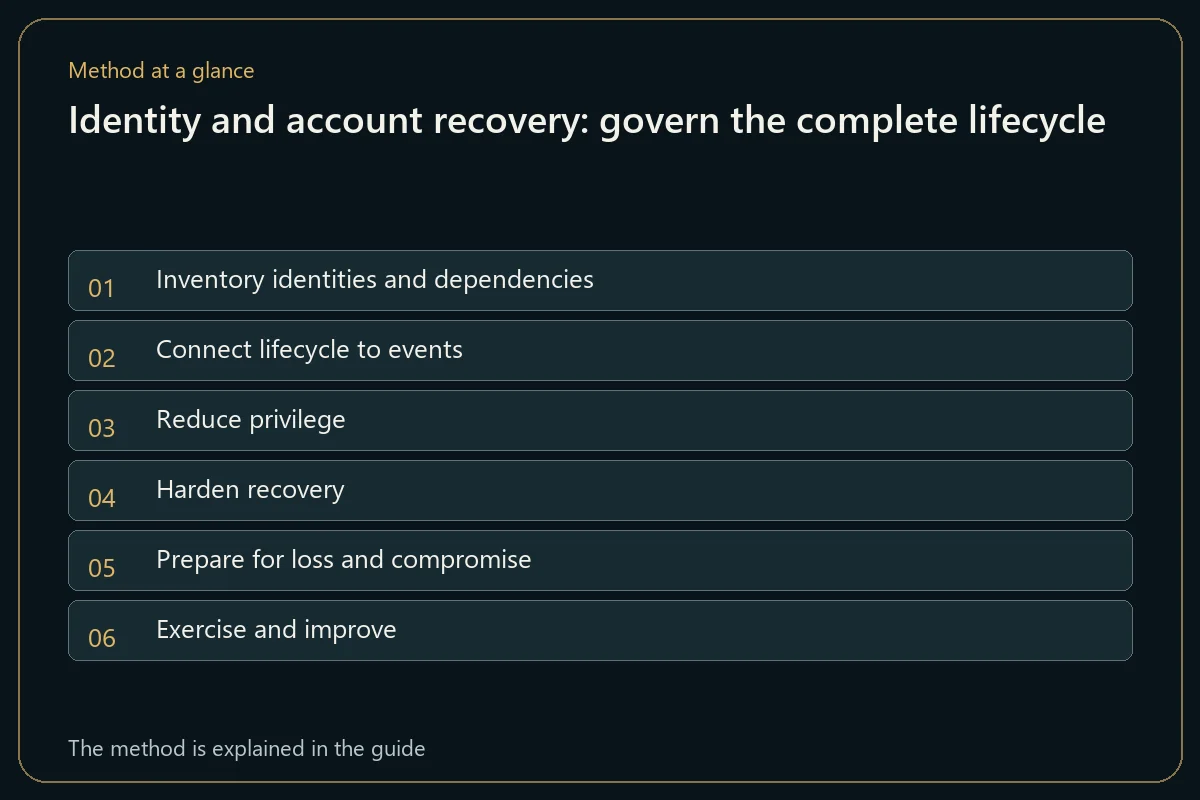 Identity and account recovery: govern the complete lifecycle