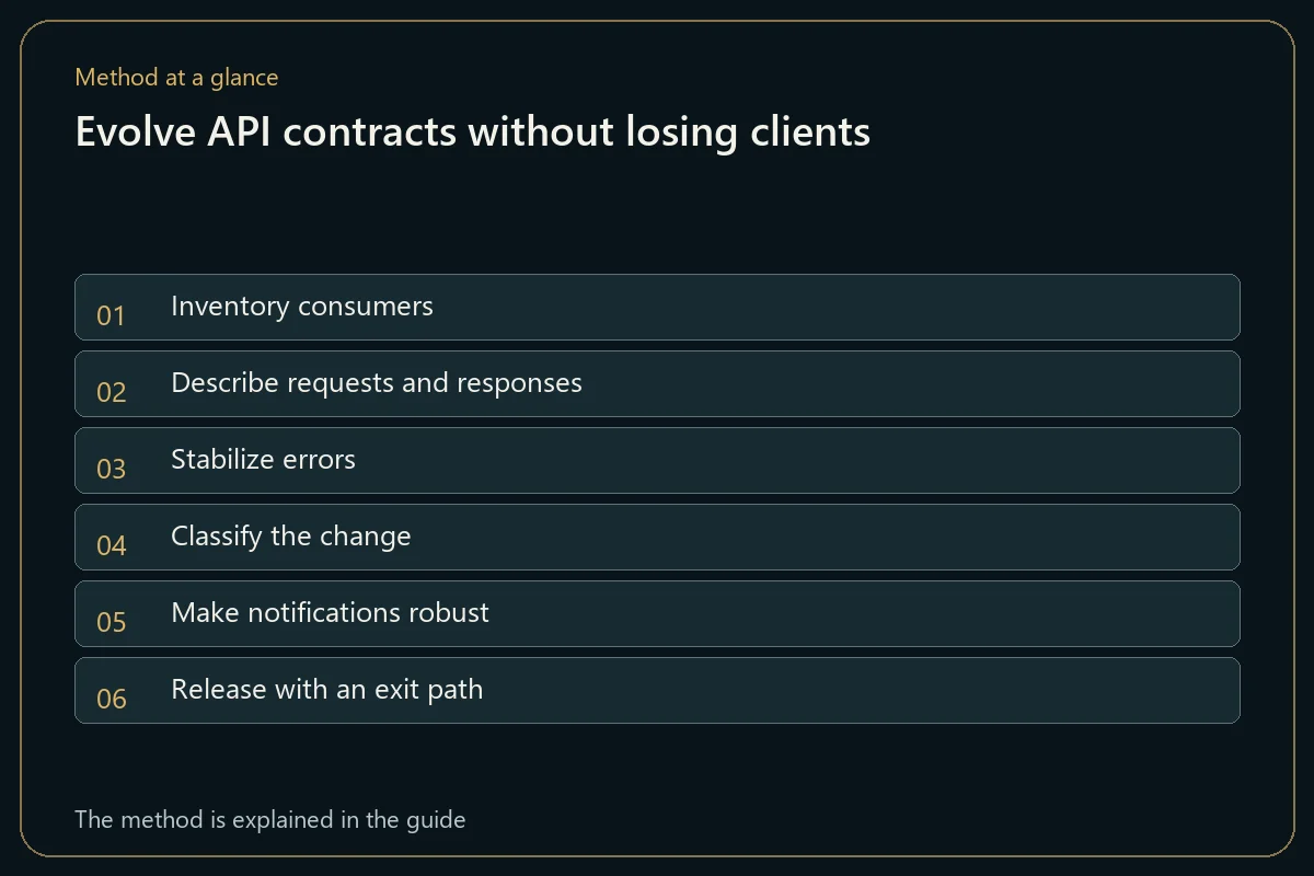 Evolve API contracts without losing clients