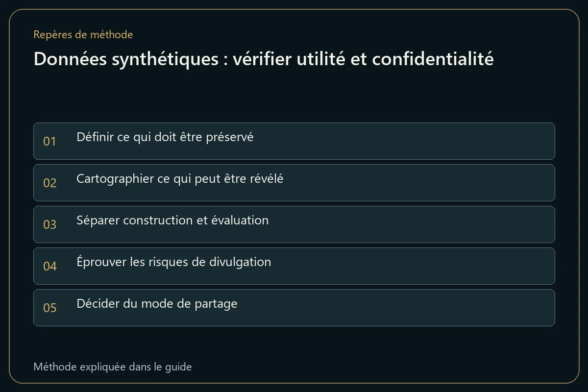 Données synthétiques : vérifier utilité et confidentialité
