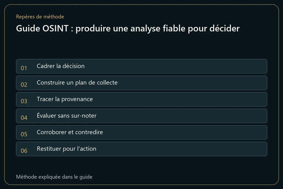 Guide OSINT : produire une analyse fiable pour décider