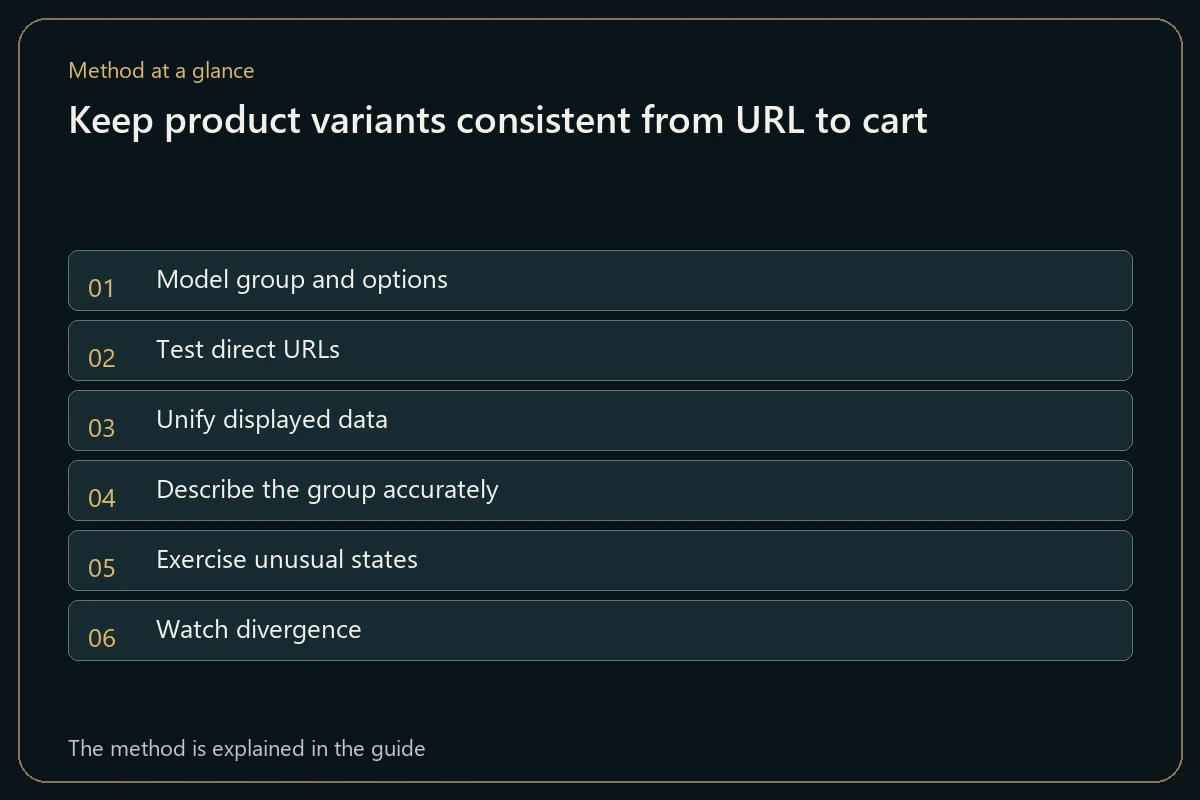 Keep product variants consistent from URL to cart