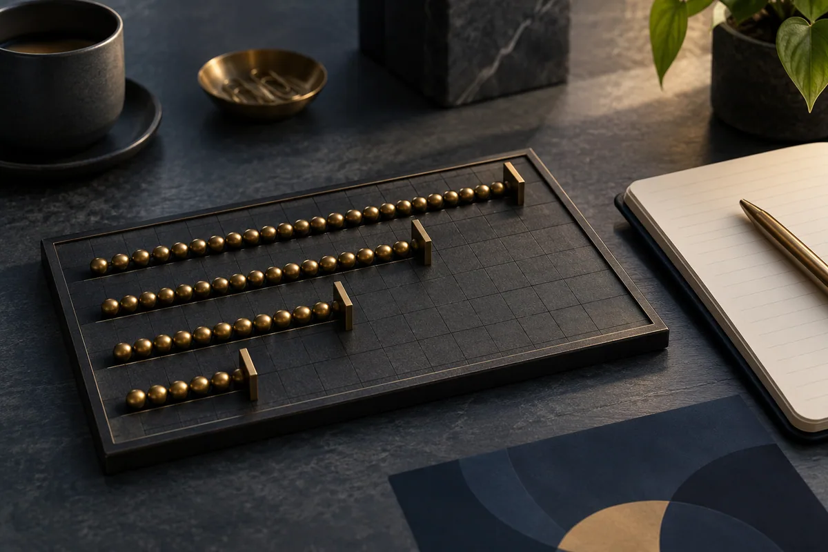 托盘上的成排珠子与可移动隔板