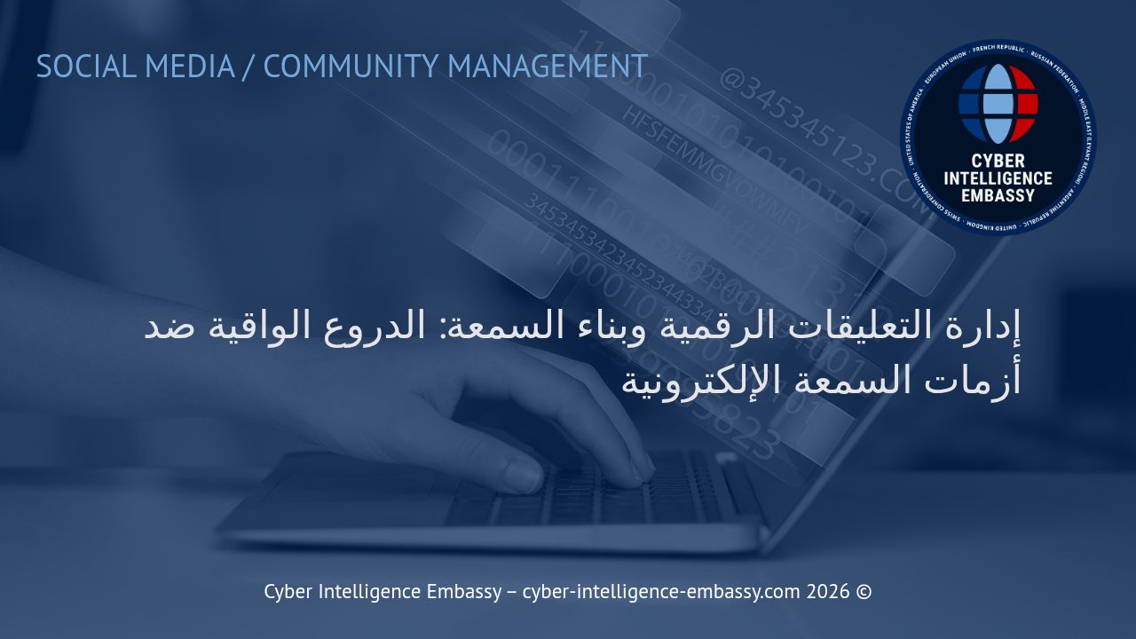 إدارة التعليقات الرقمية وبناء السمعة: الدروع الواقية ضد أزمات السمعة الإلكترونية