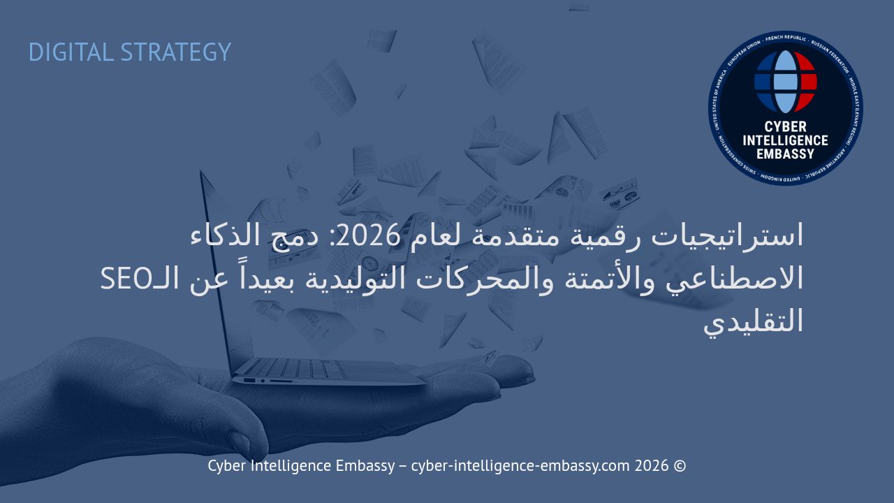 استراتيجيات رقمية متقدمة لعام 2026: دمج الذكاء الاصطناعي والأتمتة والمحركات التوليدية بعيداً عن الـSEO التقليدي