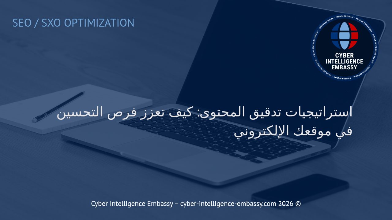 استراتيجيات تدقيق المحتوى: كيف تعزز فرص التحسين في موقعك الإلكتروني