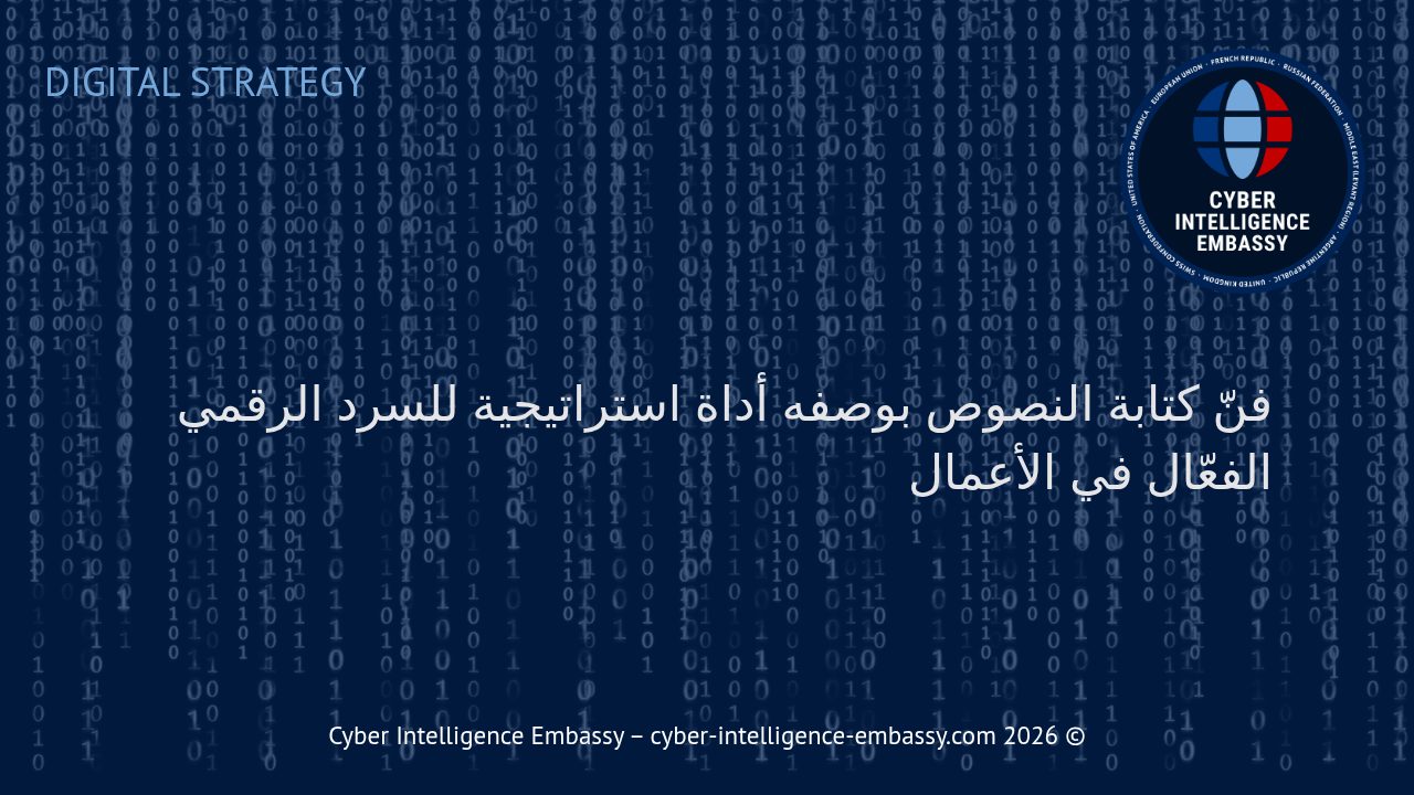 فنّ كتابة النصوص بوصفه أداة استراتيجية للسرد الرقمي الفعّال في الأعمال