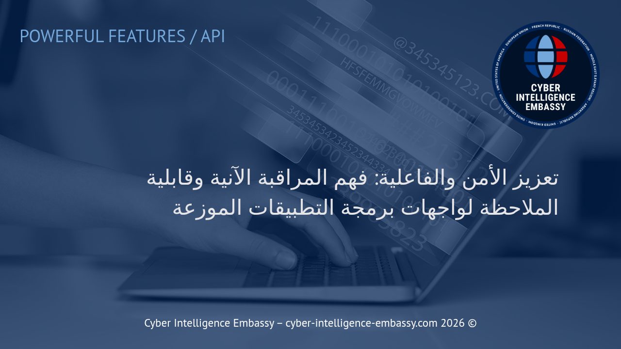 تعزيز الأمن والفاعلية: فهم المراقبة الآنية وقابلية الملاحظة لواجهات برمجة التطبيقات الموزعة