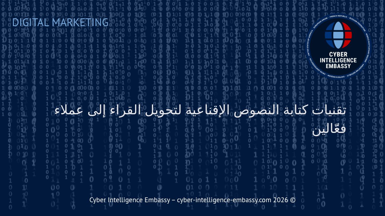 تقنيات كتابة النصوص الإقناعية لتحويل القراء إلى عملاء فعّالين