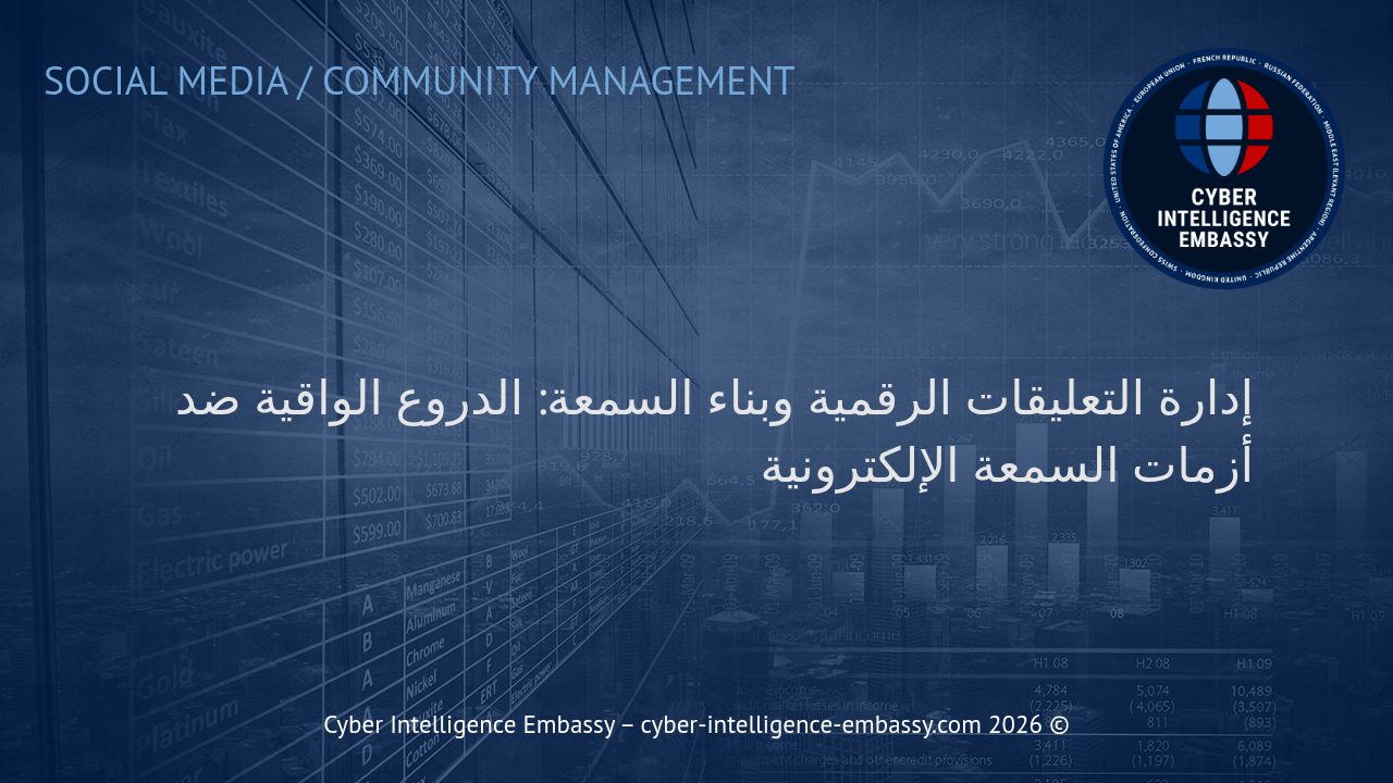 إدارة التعليقات الرقمية وبناء السمعة: الدروع الواقية ضد أزمات السمعة الإلكترونية