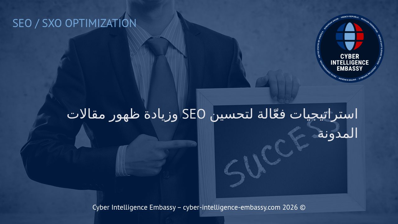 استراتيجيات فعّالة لتحسين SEO وزيادة ظهور مقالات المدونة