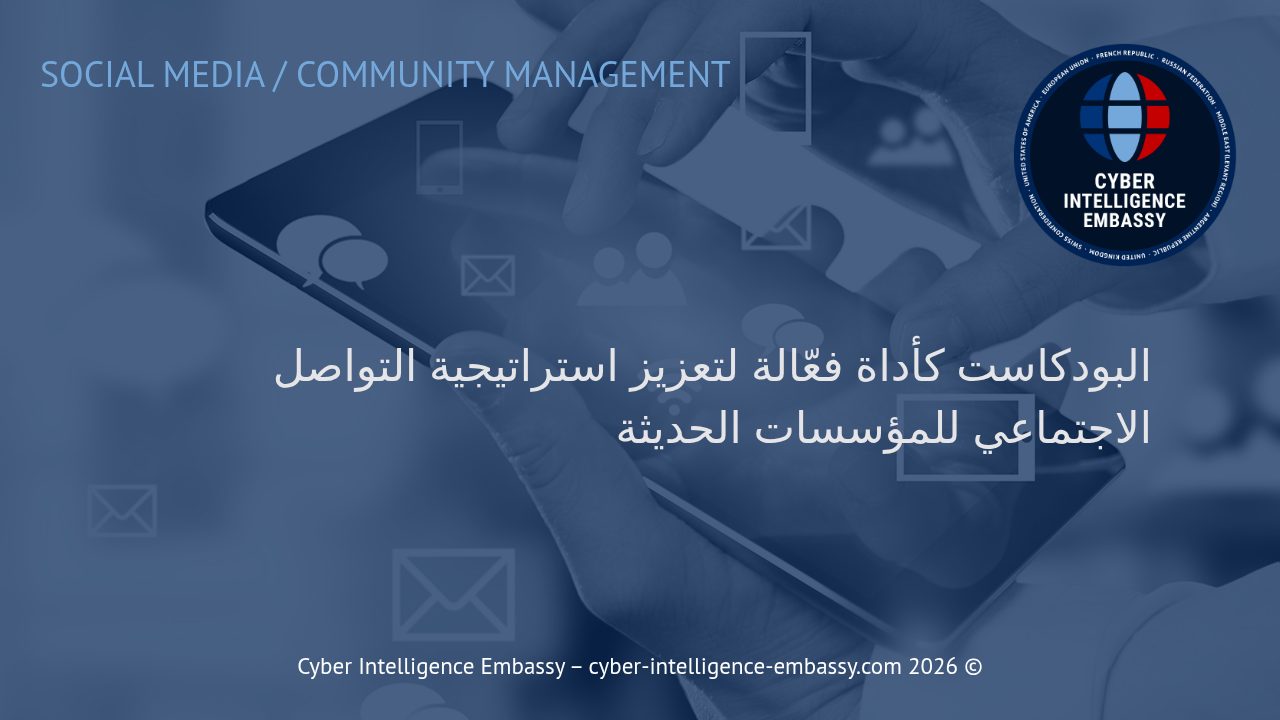 البودكاست كأداة فعّالة لتعزيز استراتيجية التواصل الاجتماعي للمؤسسات الحديثة