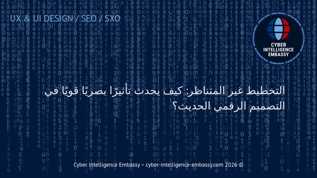 التخطيط غير المتناظر: كيف يحدث تأثيرًا بصريًا قويًا في التصميم الرقمي الحديث؟