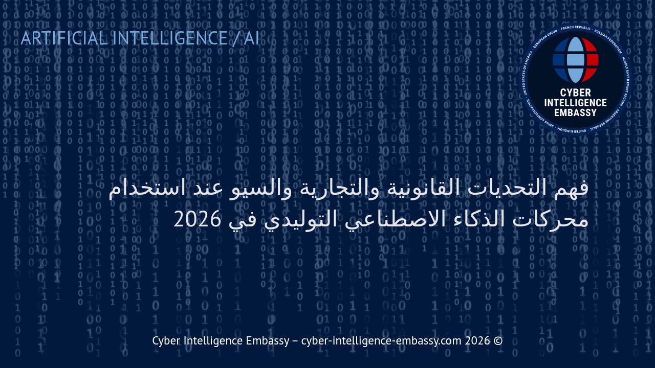 فهم التحديات القانونية والتجارية والسيو عند استخدام محركات الذكاء الاصطناعي التوليدي في 2026