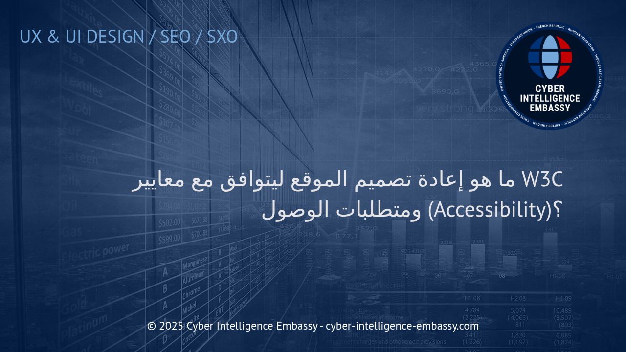 أهمية إعادة تصميم مواقع الويب لتوافق مع معايير W3C ومتطلبات الوصول الرقمي