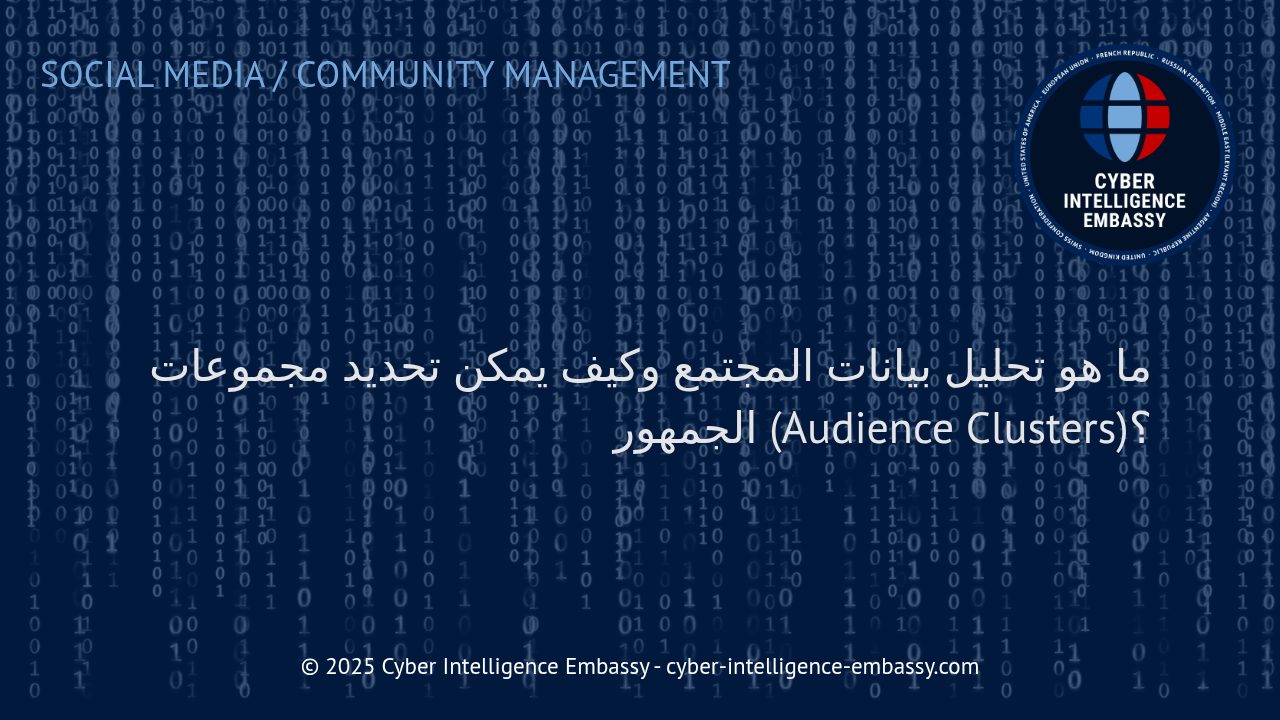 تحليل بيانات المجتمع كأساس لفهم مجموعات الجمهور وتوجيها استراتيجياً