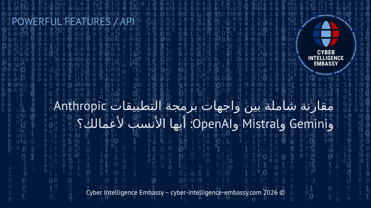 مقارنة شاملة بين واجهات برمجة التطبيقات Anthropic وGemini وMistral وOpenAI: أيها الأنسب لأعمالك؟