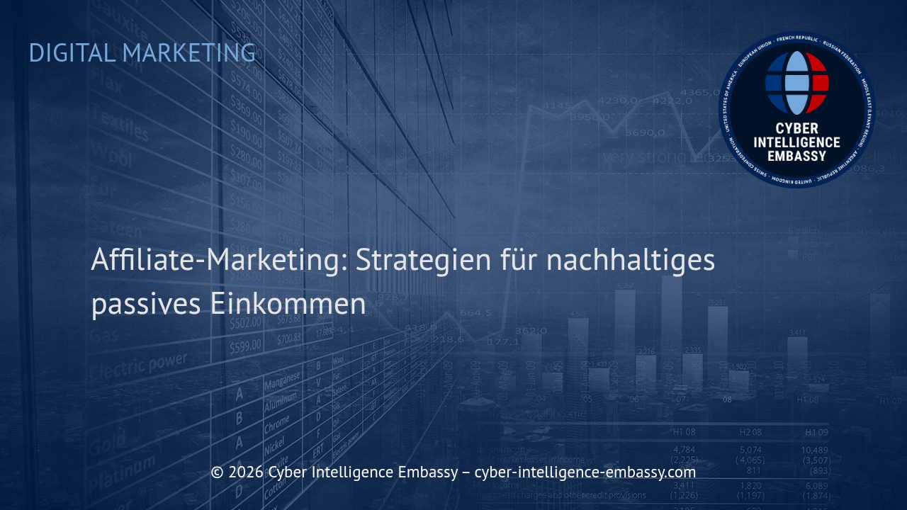 Affiliate-Marketing: Strategien für nachhaltiges passives Einkommen