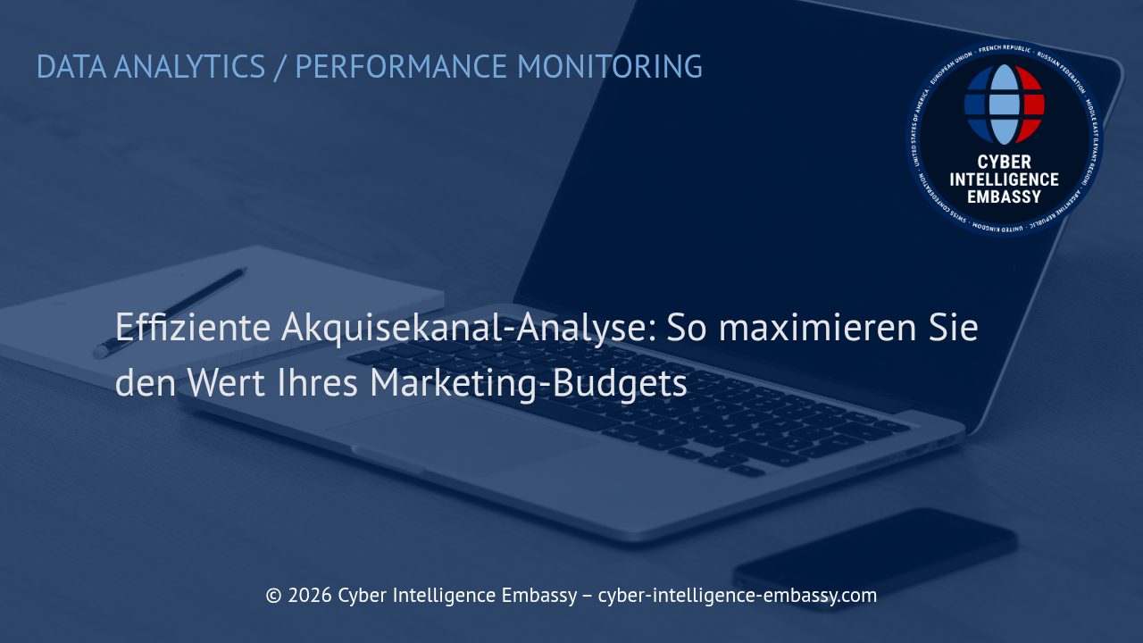 Effiziente Akquisekanal-Analyse: So maximieren Sie den Wert Ihres Marketing-Budgets