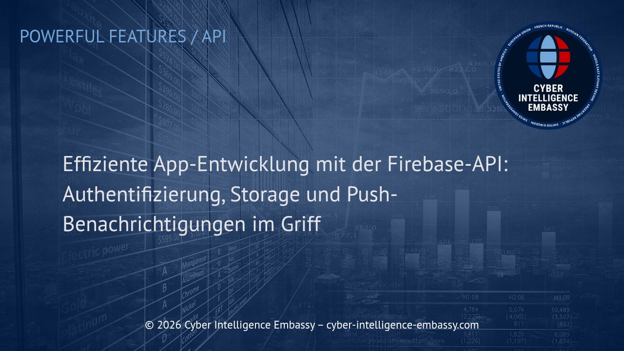 Effiziente App-Entwicklung mit der Firebase-API: Authentifizierung, Storage und Push-Benachrichtigungen im Griff