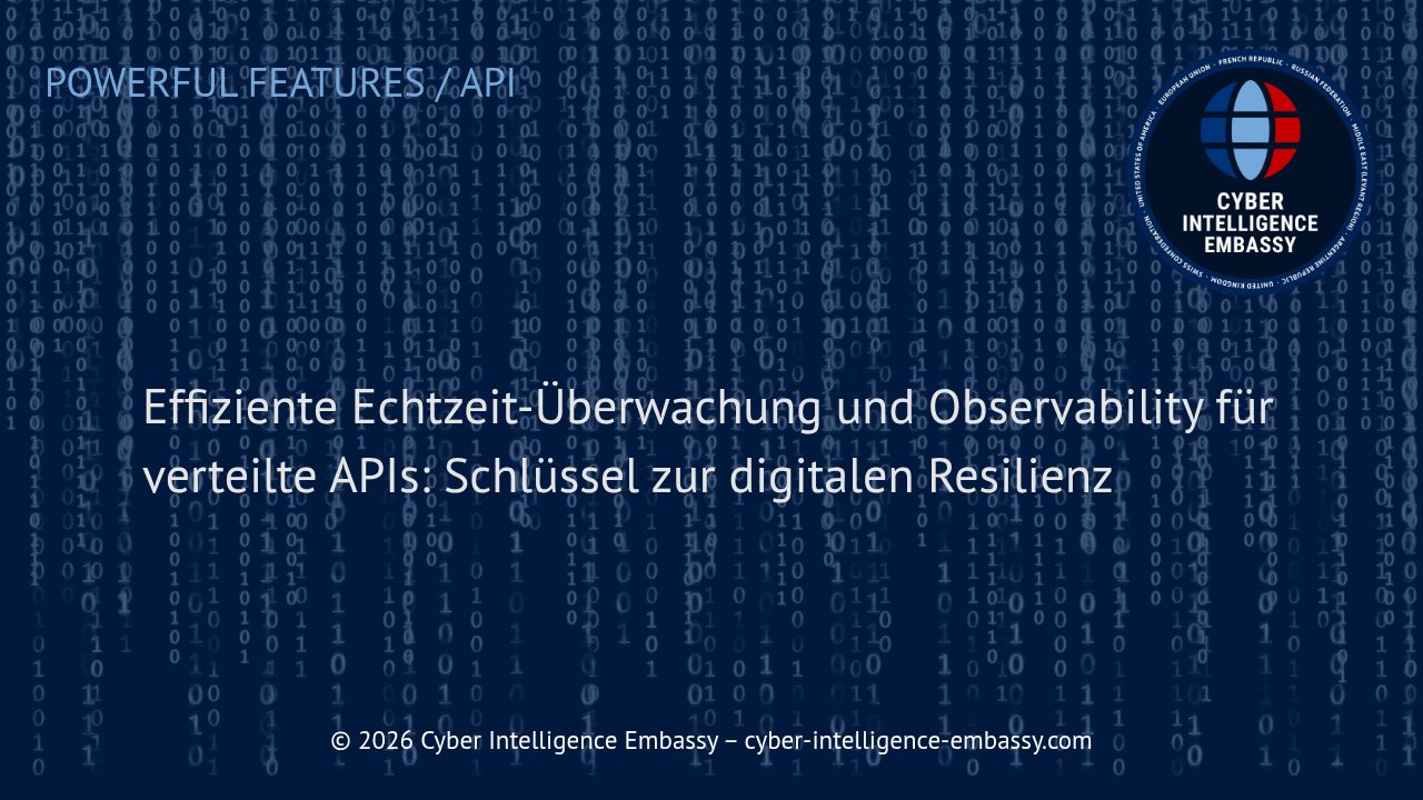 Effiziente Echtzeit-Überwachung und Observability für verteilte APIs: Schlüssel zur digitalen Resilienz