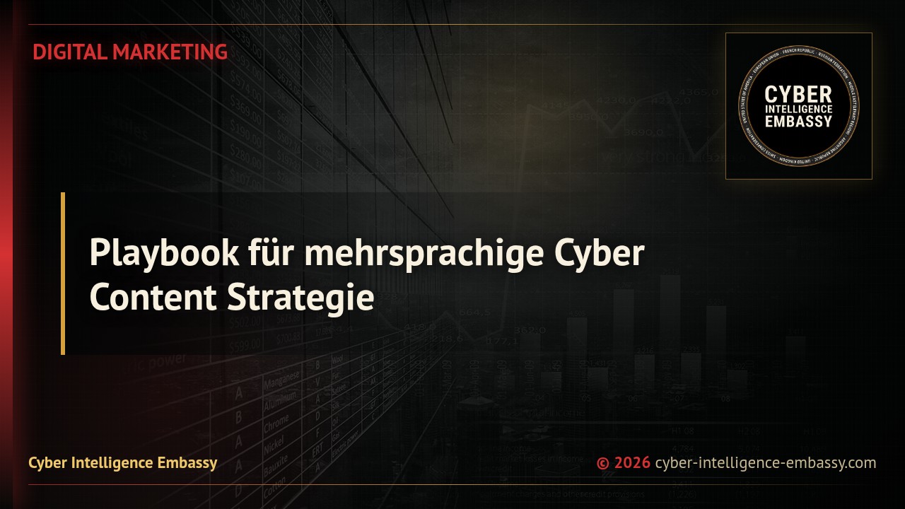 Playbook für mehrsprachige Cyber Content Strategie