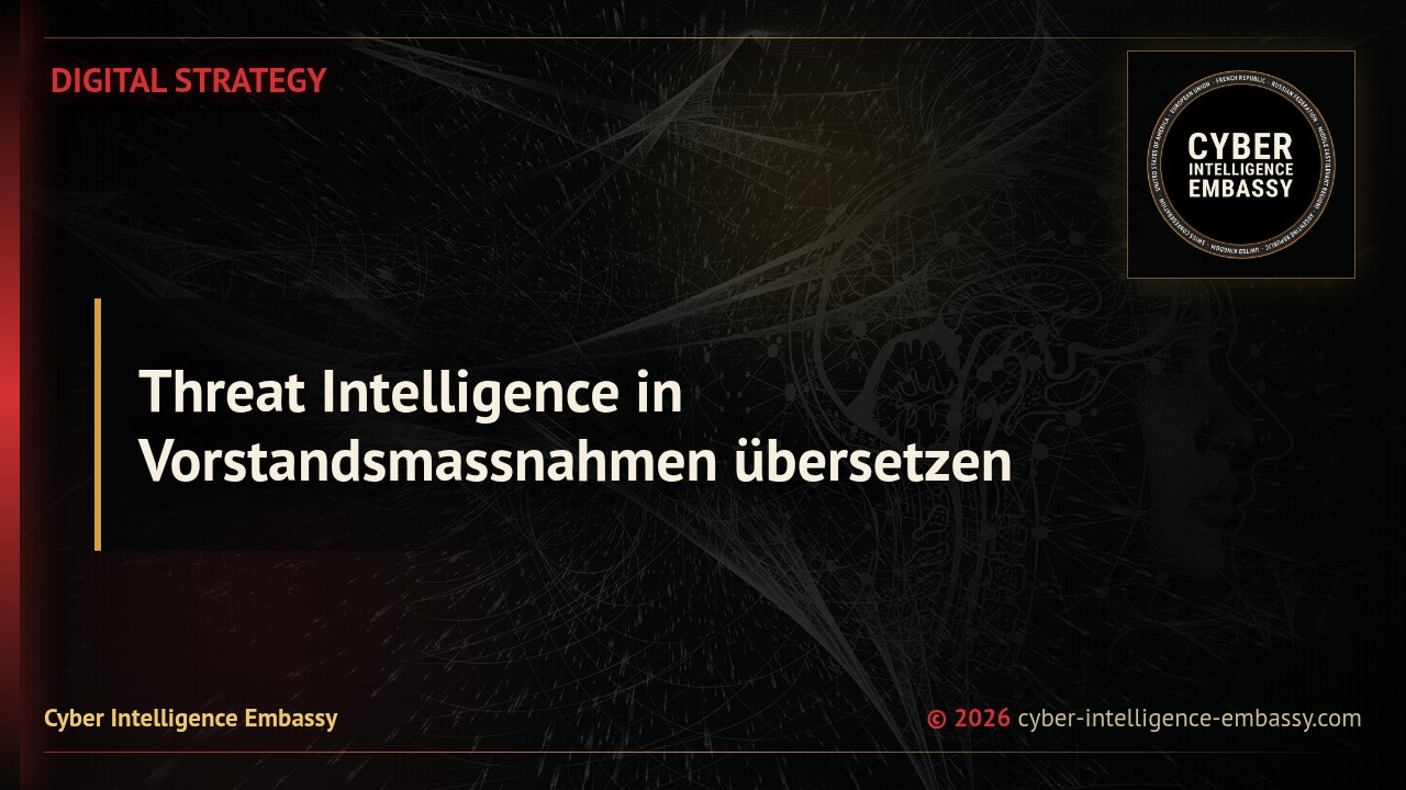 Threat Intelligence in Vorstandsmassnahmen übersetzen