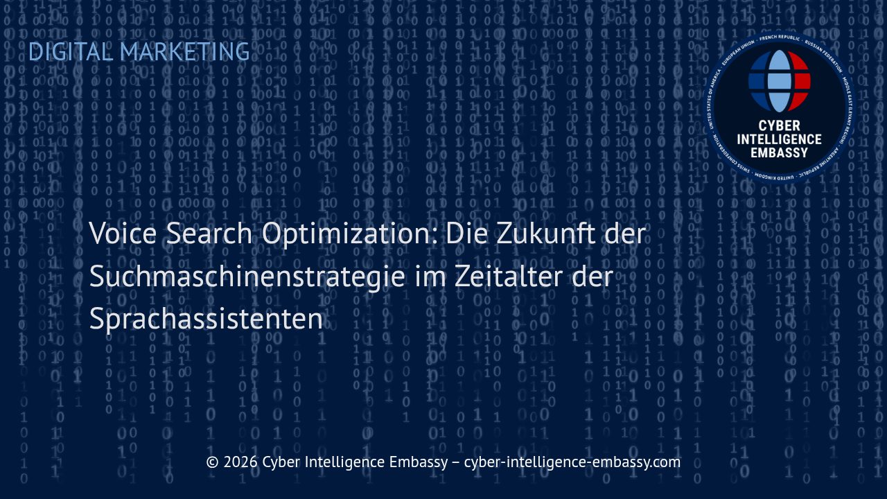 Voice Search Optimization: Die Zukunft der Suchmaschinenstrategie im Zeitalter der Sprachassistenten