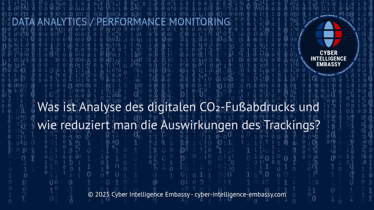 Digitale CO2-Fußabdrücke: Analyse und Reduktion von Umweltauswirkungen durch Tracking